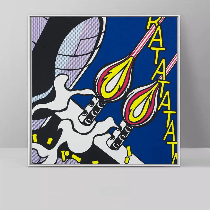 Roy Lichtenstein 43 RELIABLI ART Roy Lichtenstein поп-арт, Картина на холсте, абстрактное искусство для гостиной, квадратные настенные картины, печать на холсте, без рамки - Цвет: Roy Lichtenstein 43