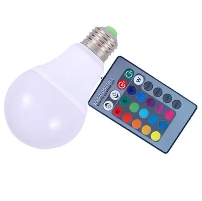 

RGB LED Bulb RGBW LED light Lamp E27 3W 5W 7W 10W 85-265V led lamp+ Remote Lamp