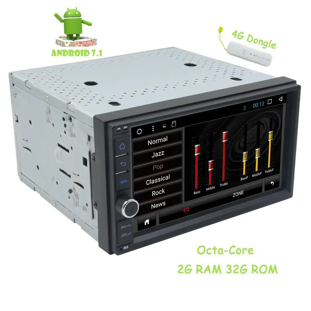 Android 7 1 сенсорный экран без car audio CD плеер DVD 1080 P видео на приборной панели gps