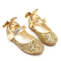 baby toddler girl gold silver glitter party ballet flats toddler sequins glittering show princess dress shoes