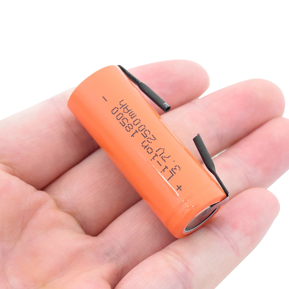 1/2/4 шт 3,7 V 2500mAh 18500 литий Батарея с 2 сварки вкладки 18500 литий-ионный аккумулятор для светодиодного фонарика фара механический Mod