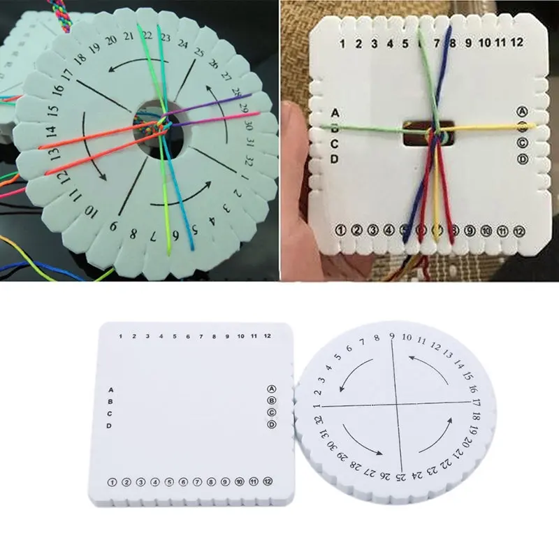 Креативный новый 2 шт круглый квадратный Бисерный шнур диск оплетка плетеная