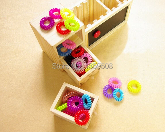 

10pc Novelty Cute Candy Colors Telephone Line Gum Hair Jewelry Headbands Top Selling Hair Bands