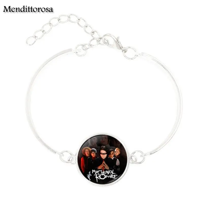 Mendittorosa Rock Band My Chemical Romance бижутерия со стеклянными кабошонами с серебряным