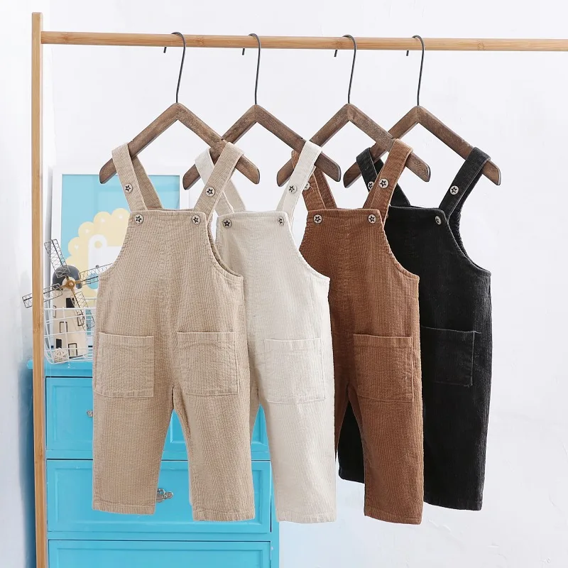 Новинка 100 весенний вельветовый комбинезон для мальчиков и девочек рост 80-2019 см