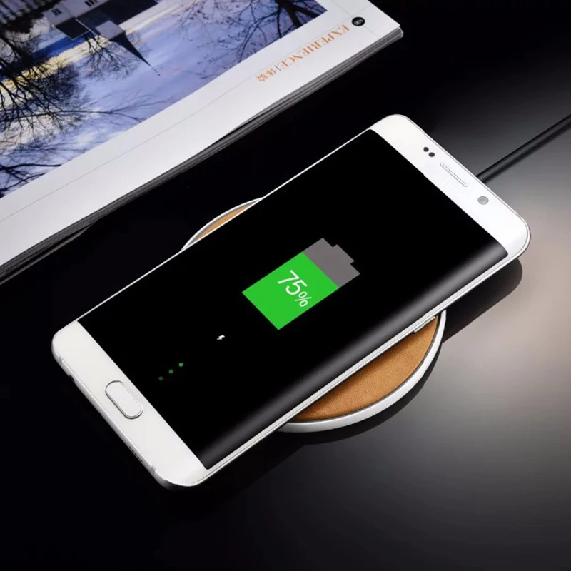 Беспроводное зарядное устройство для Samsung Galaxy S6 Plus S7 Edge Note 5 беспроводное внешний