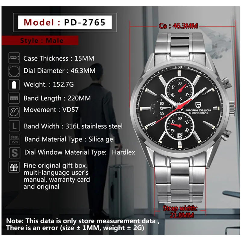 

PAGANI DESIGN Luxury Brand Fashion Blue Business Military Quartz Watch Men Casual Fitness Sport Watches Relojes Para Hombre