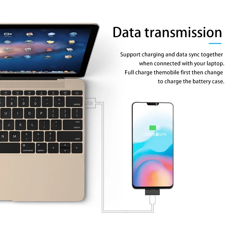4500 мАч type-C/Micro USB/IOS внешний аккумулятор чехол для iPhone X XS MAX/samsung S9 S10 Plus/huawei P30 портативный зарядный чехол для аккумулятора