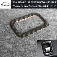 carbon fiber trunk key stickers for benz w205 c class c180 c200 glc260