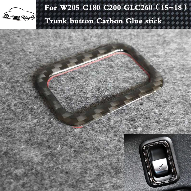 Наклейки на ключи в багажник из углеродного волокна для Benz W205 C Class C180 C200