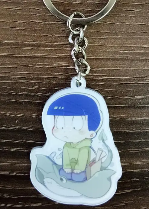 Брелок с аниме Osomatsu san Sea World, версия с морским животным, Karamatsu Ichimatsu Jyushimatsu, брелок с подвеской Llavero De - Цвет: 4