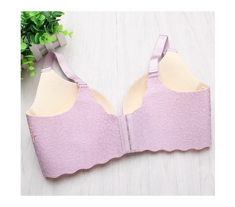Wireless Thin Underwear Sexy Lingerie Soft Bras For Women French Style Bralette Seamless Deep V Lace Girl Bra | Женская одежда