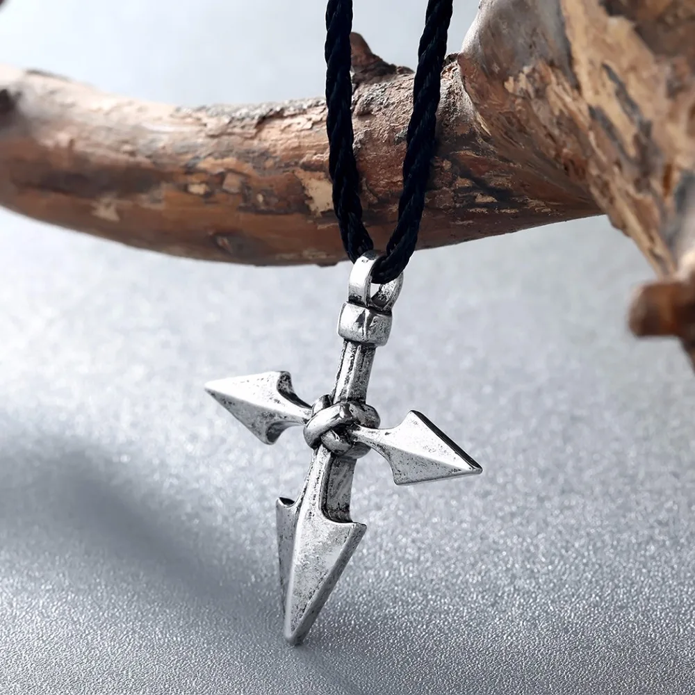 Kinitial ожерелье большого воина копья викинга Варвара винтажное с узлом | Украшения