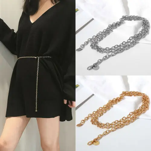 Женский ремень с металлической цепочкой в стиле ретро 2019|Женские ремни| |