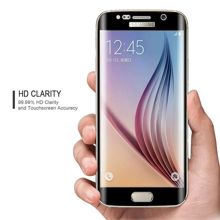 Закаленное 3d стекло с изогнутыми краями для Samsung Galaxy S7 Edge полное клеевое Защитное