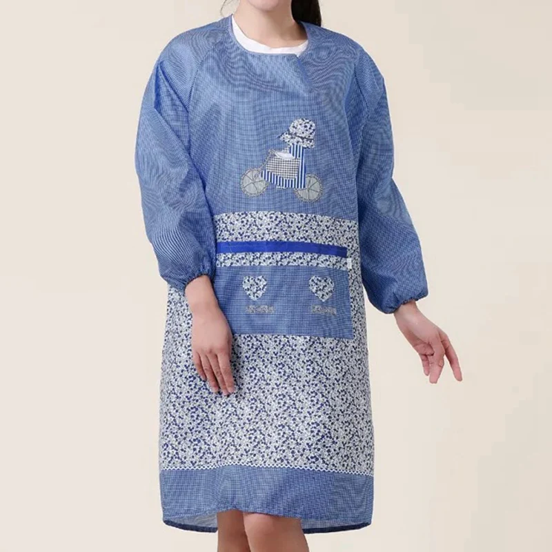 Blue girl 26 цветов фартук для дома все включено анти-обрастание пальто супермаркет фруктовый магазин специальный магазин рекламный подарок флорист Портер Овера - Цвет: Blue girl
