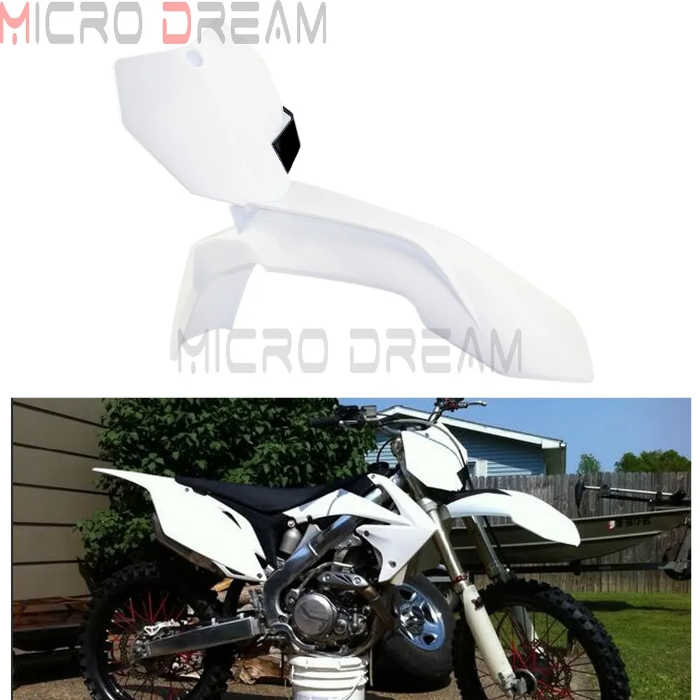 Белый мотокросс крыло спереди номерной знак для 85 125 250 300 350 450 500 XCF W EXC F SX XC SXS 13