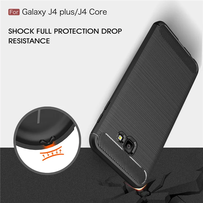 Чехол из углеродного волокна для Samsung Galaxy J4 Core задняя крышка Бампер Core|Бамперы| |