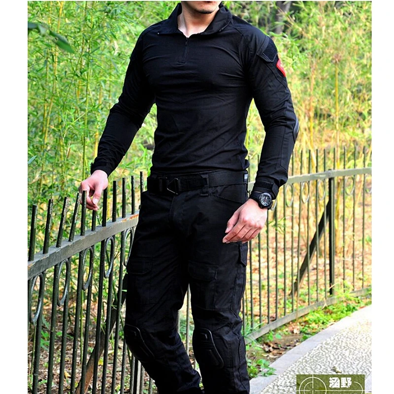 Тактический военный страйкбол Gen 3 Униформа камуфляж охотничья одежда Kryptek черная