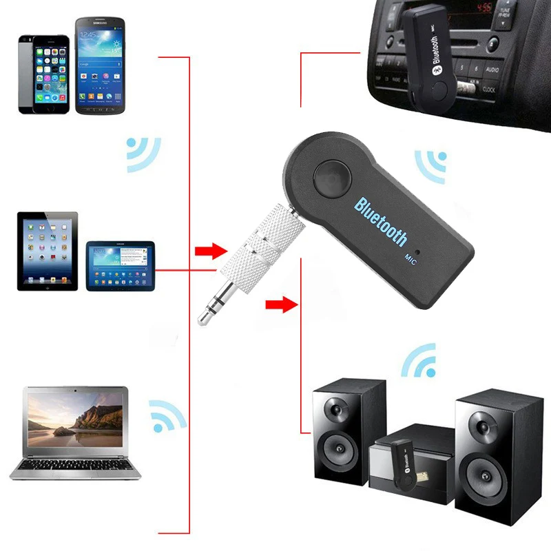 Bluetooth приемник автомобильный комплект портативный беспроводной динамик мм 3 5