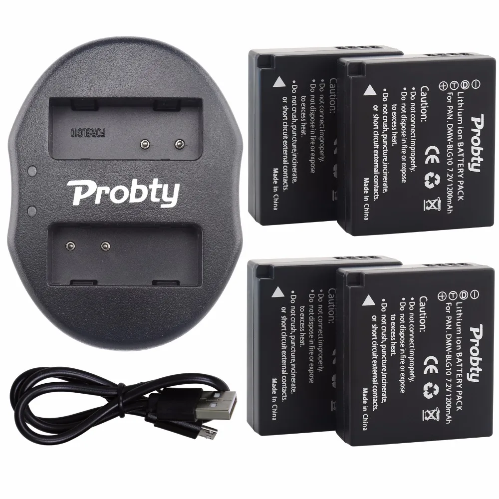 4 шт. DMW BLG10 батарея + USB двойное зарядное устройство для Panasonic DC ZS70 DMC GX80 GX85 ZS60 ZS100 GF6|s60