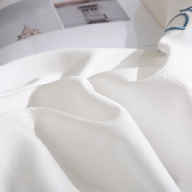 Домашние комплекты постельного белья из хлопка tencel, белый, синий, розовый, королева/король размер, пододеяльник, простыня, наволочка постельное белье, постельное белье