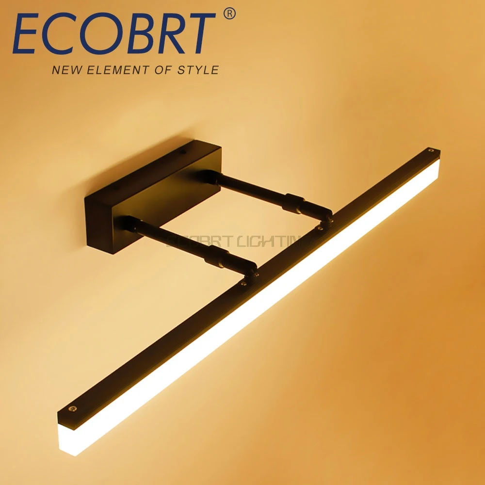 Современный светодиодный туалетный светильник в ванной черный серебристый