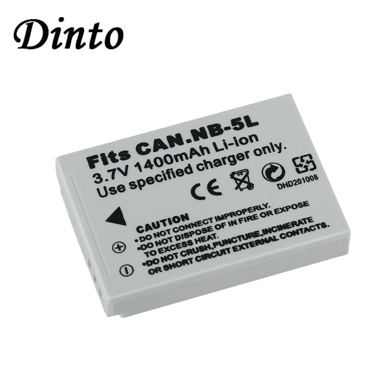 Dinto 1 шт. NB 5L NB5L 1400 мА/ч 3 7 V Цифровой Камера Перезаряжаемые Батарея объектива