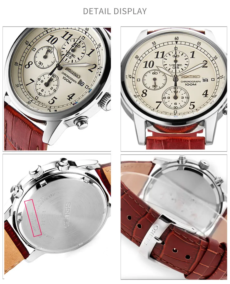 Оригинальные кварцевые часы Seiko 5 с солнечной энергией, светящиеся стрелки, календарь, кожа, сарпса, деловые модные часы, глобальная гарантия