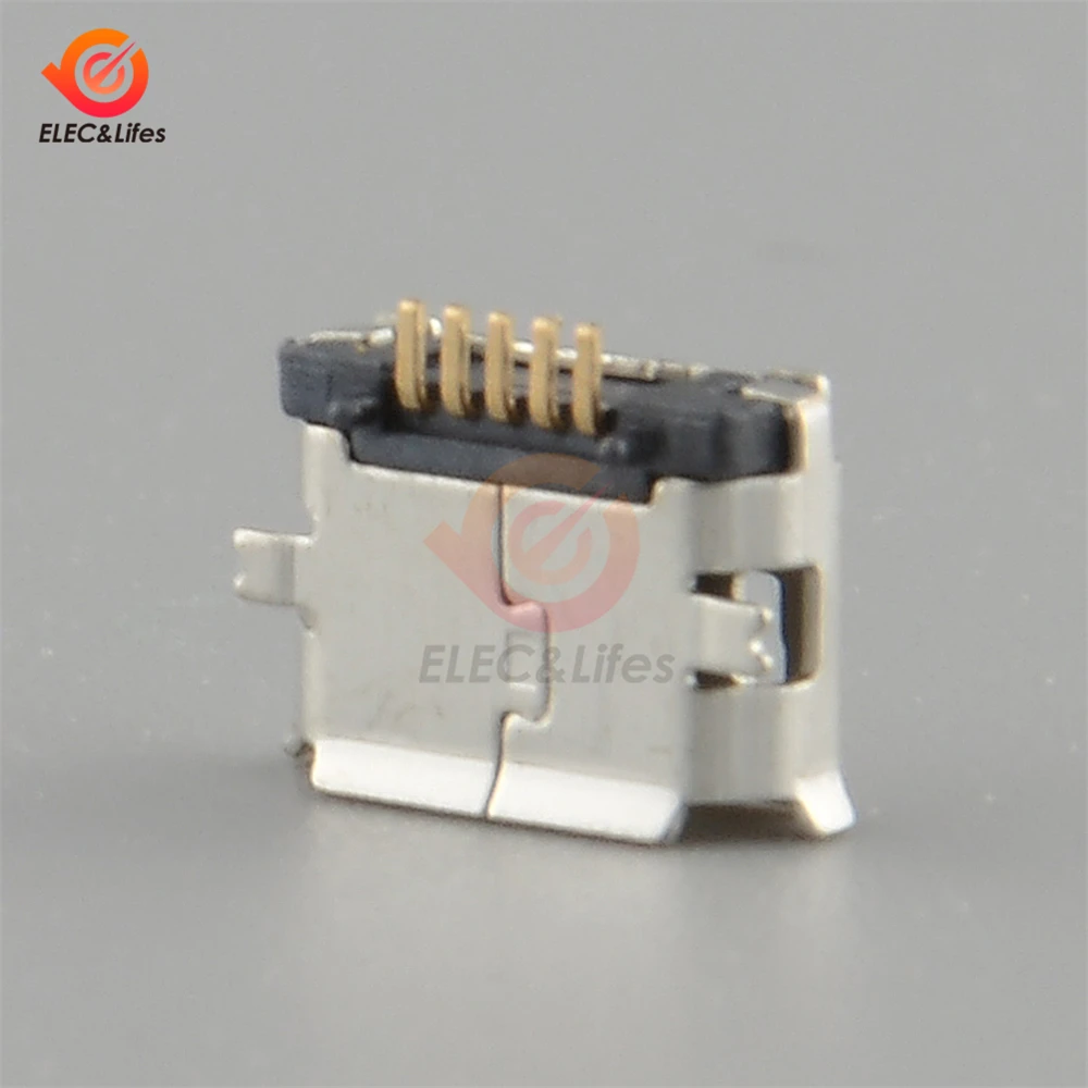 10 шт. Тип B Micro USB 5-Pin 5 P 5 Pins Micro USB штекер гнездовой разъем