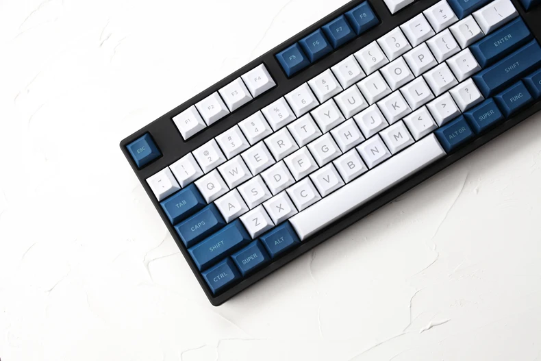 dsa pbt top printed legends white blue keycaps laser etched gh60 poker2 xd64 87 104 xd75 xd96 xd84 cosair k70 razer blackwidow free global shipping