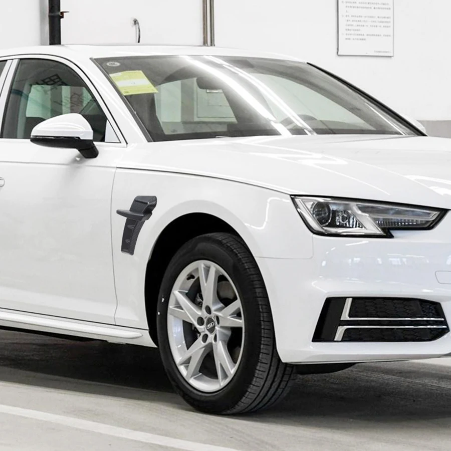 Для Audi A4 A6 A5 Q3 Q5 Q7 A3 RS сторона Fender эмблема углеродного волокна плавник акулы знак