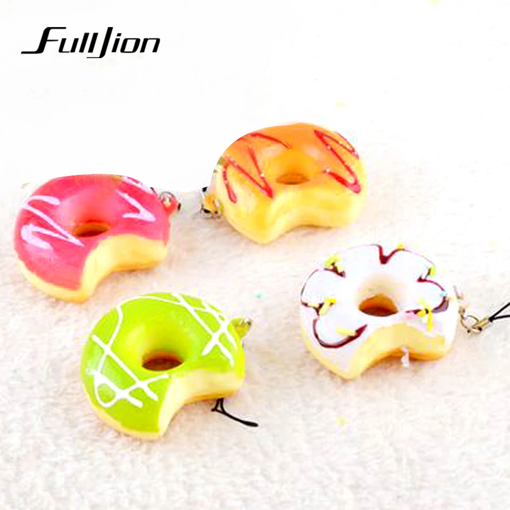 Fulljion 4Pcs Squishy Donut Novelty Gag toys Surprise Stress Relief Toy Joke Squishie Charms Mobile Phone Strap | Игрушки и хобби
