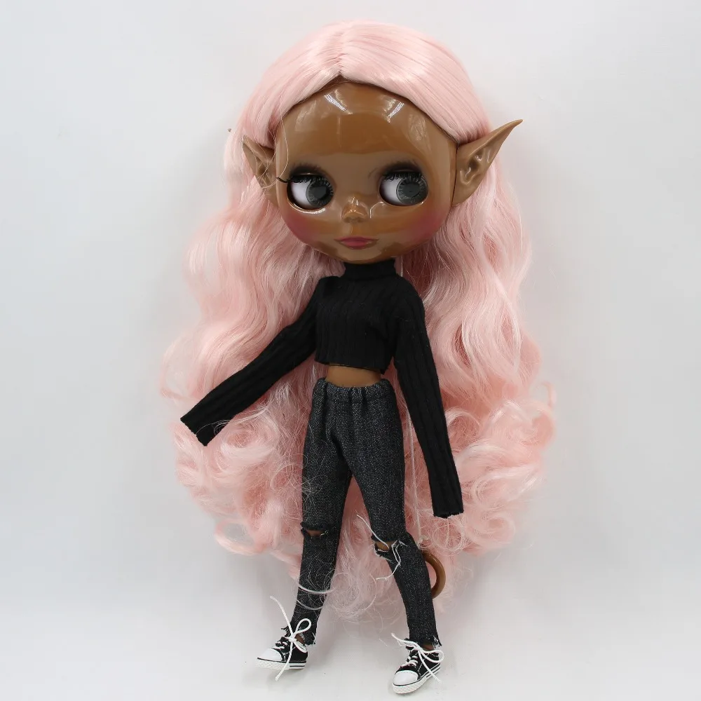 Ледяная кукла DBS Blyth 1/6 bjd супер черная кожа совместное тело Смешанные розовые