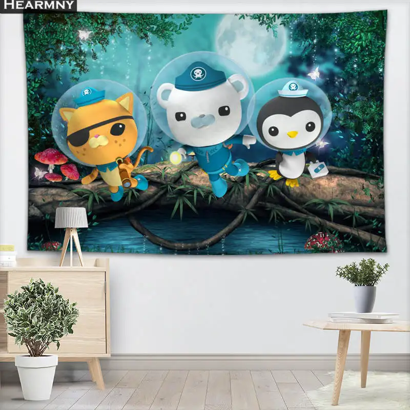 Настенный настенный гобелен Octonauts домашний декоративный пляжное полотенце