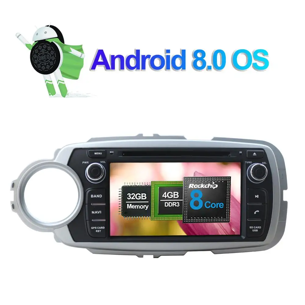Автомобильный радиоприемник 7 дюймов Android 8 0 Восьмиядерный процессор ОЗУ 4 Гб