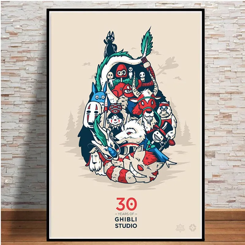 Модульные картины настенная живопись на холсте студия ghi99k Tribute Япония аниме