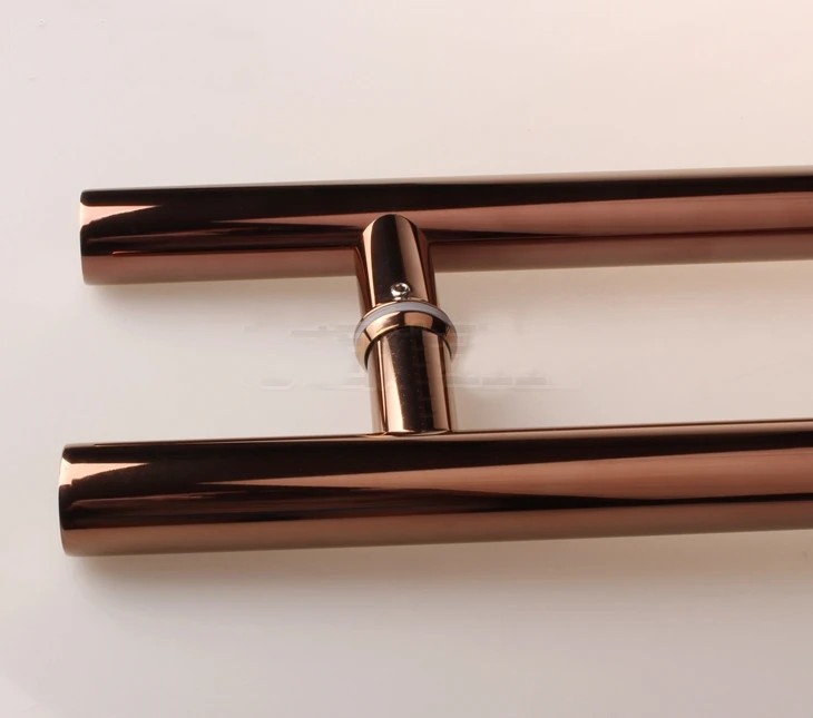 ROSE GOLD Стеклянная Дверная ручка, ручка из нержавеющей стали, деревянная дверная ручка, душевая дверная ручка(DG8000 - Цвет: ROSE GOLD