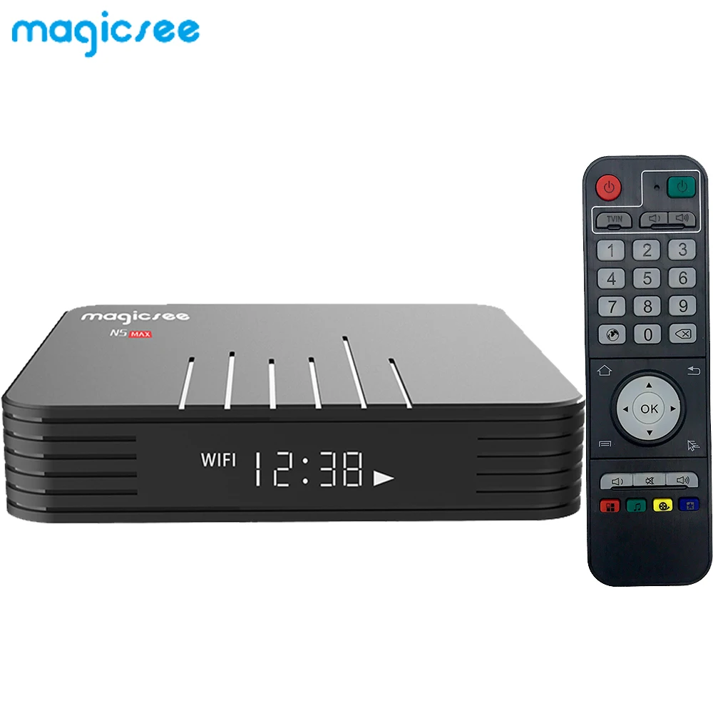 ТВ приставка MAGICSEE N5 Max Android 8 1 Bluetooth 4 Гб DDR4 32 ПЗУ или 64 EMMC 2 ГГц 5 двухдиапазонный Wi Fi 4K