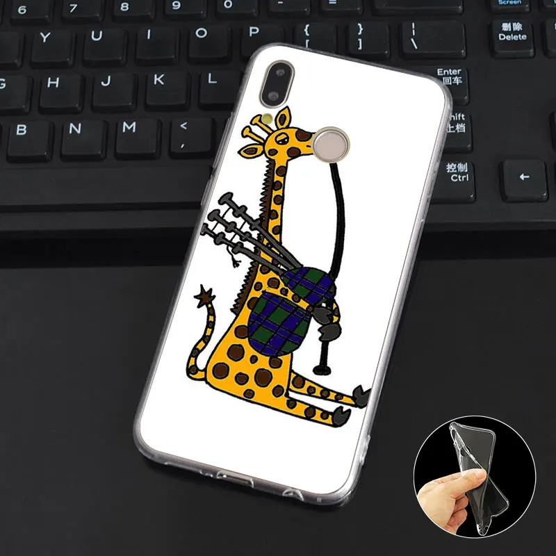 DREAMFOX K053 Прохладный Забавный Жираф Мягкие TPU силиконовый чехол для huawei Honor 6A 6C 7X9 10