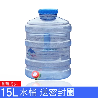 round15L Outdoor5L 8L12L15L18L ведро для воды Пищевой ПК резервуар для воды на открытом воздухе походные аксессуары для кемпинга контейнер для воды с краном - Цвет: round15L