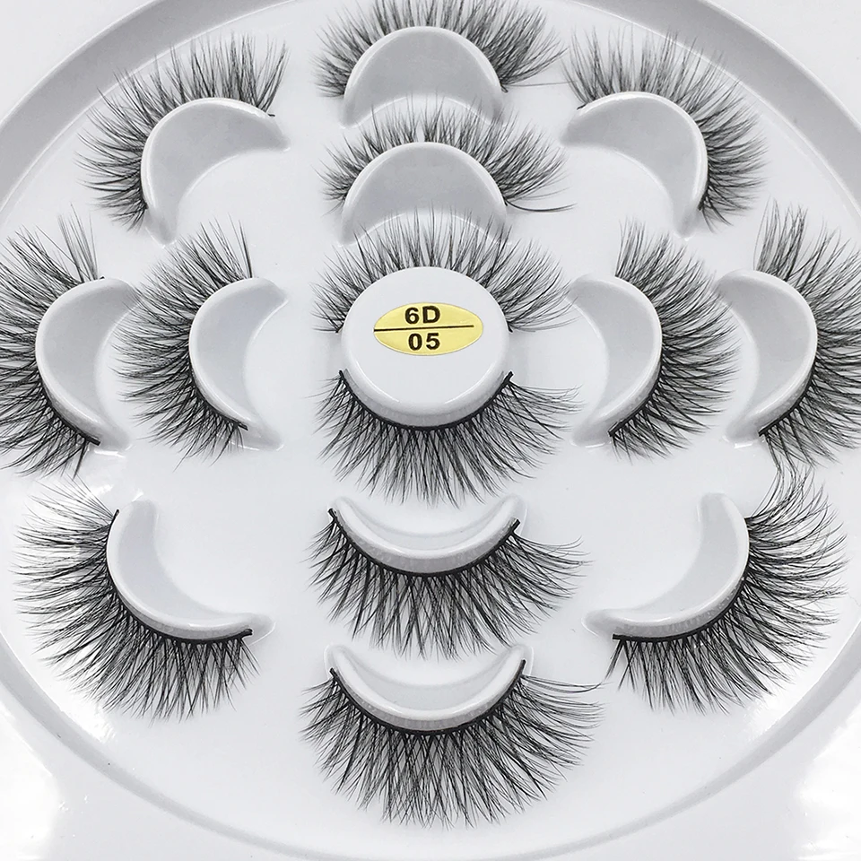 7 пар натуральные накладные Искусственные ресницы Макияж 3d норковые наращивание