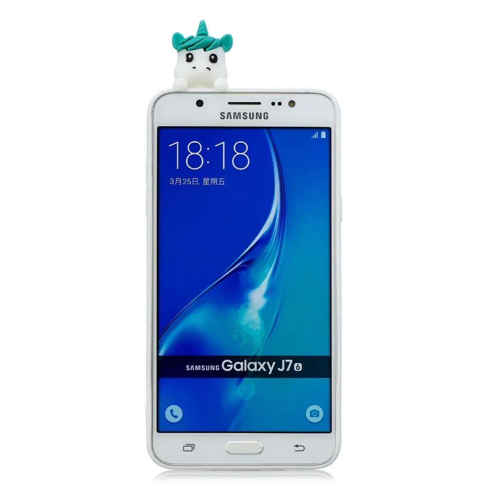 Единорог чехол для телефона с узором Capinhas Sumsung J310 J510 J710 J330 Мягкий ТПУ J730 J3 J4 J6 J7 coquea