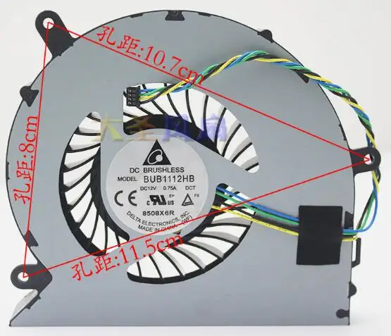 Delta BUB1112HB 12V 0.75A/AVC BAAA1115R2U 12V 1.0A четырехпроводный турбинный вентилятор