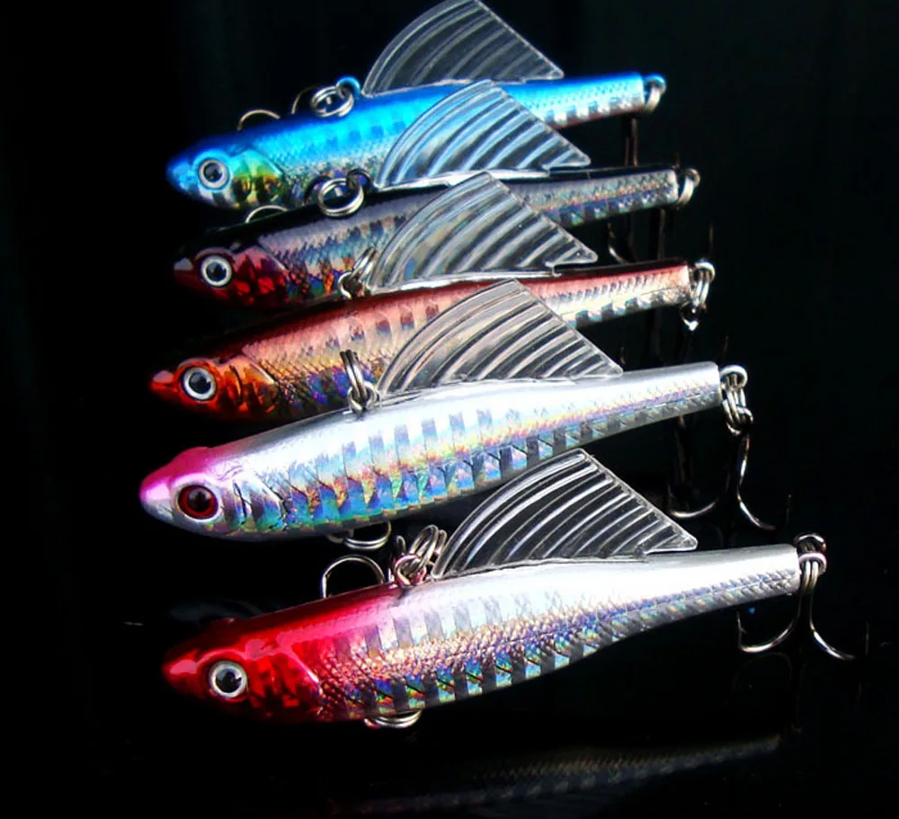 

5PCS fishing Lure Fly Swing Minnow Rattlin hook lure baits 6.5cm/14g Free shipping