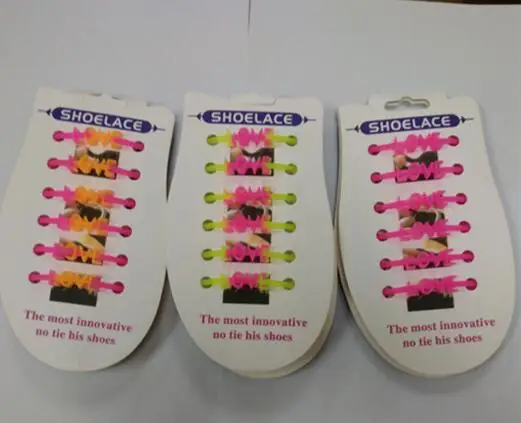 Модные светящиеся силиконовые любовное письмо шнурки Многоцветный Упругой