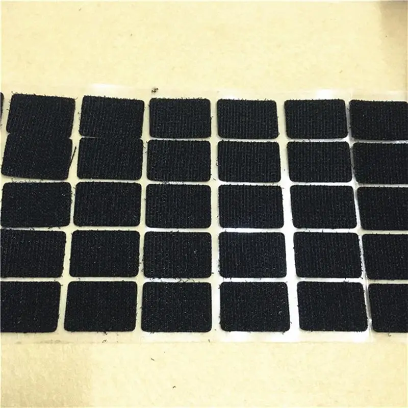 20x28mm black 50 пар 20*28 мм самоклеющиеся крепежные ленты крюк петли диски Волшебные круглые двухсторонние стикеры нейлон стол стул ноги с клеем - Цвет: 20x28mm black