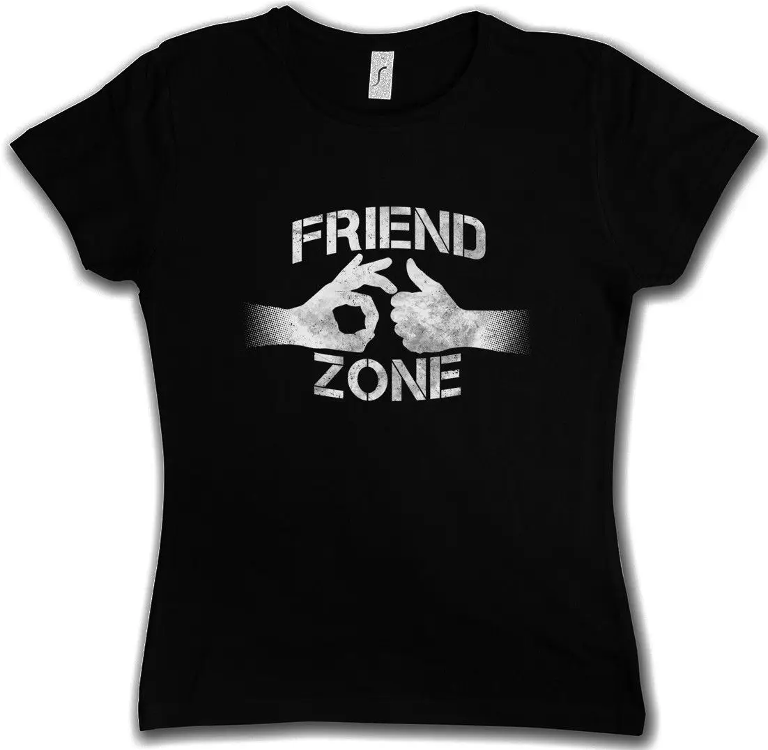 Мужская футболка с надписью Friend Zone I Damen Повседневная Hand Heart Hands Thumps up Hearts Friendzone