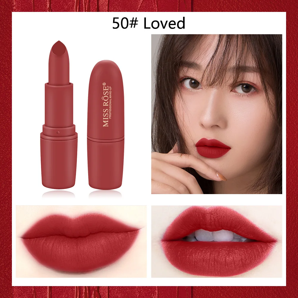 32 Mimosa# MISS ROSE Brick Red губная помада в виде пули матовая помада легко носить стойкая красная Фирменная помада, Макияж сексуальная помада для губ