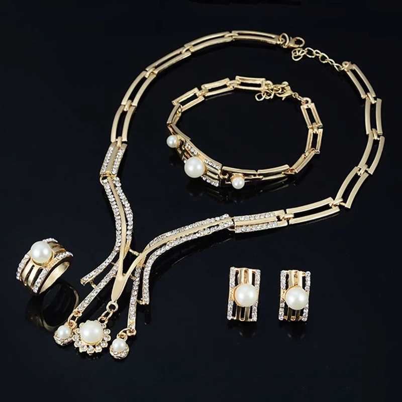 4 шт. Женский комплект украшений с австрийским кристаллом|jewelry sets for women|designer jewelry